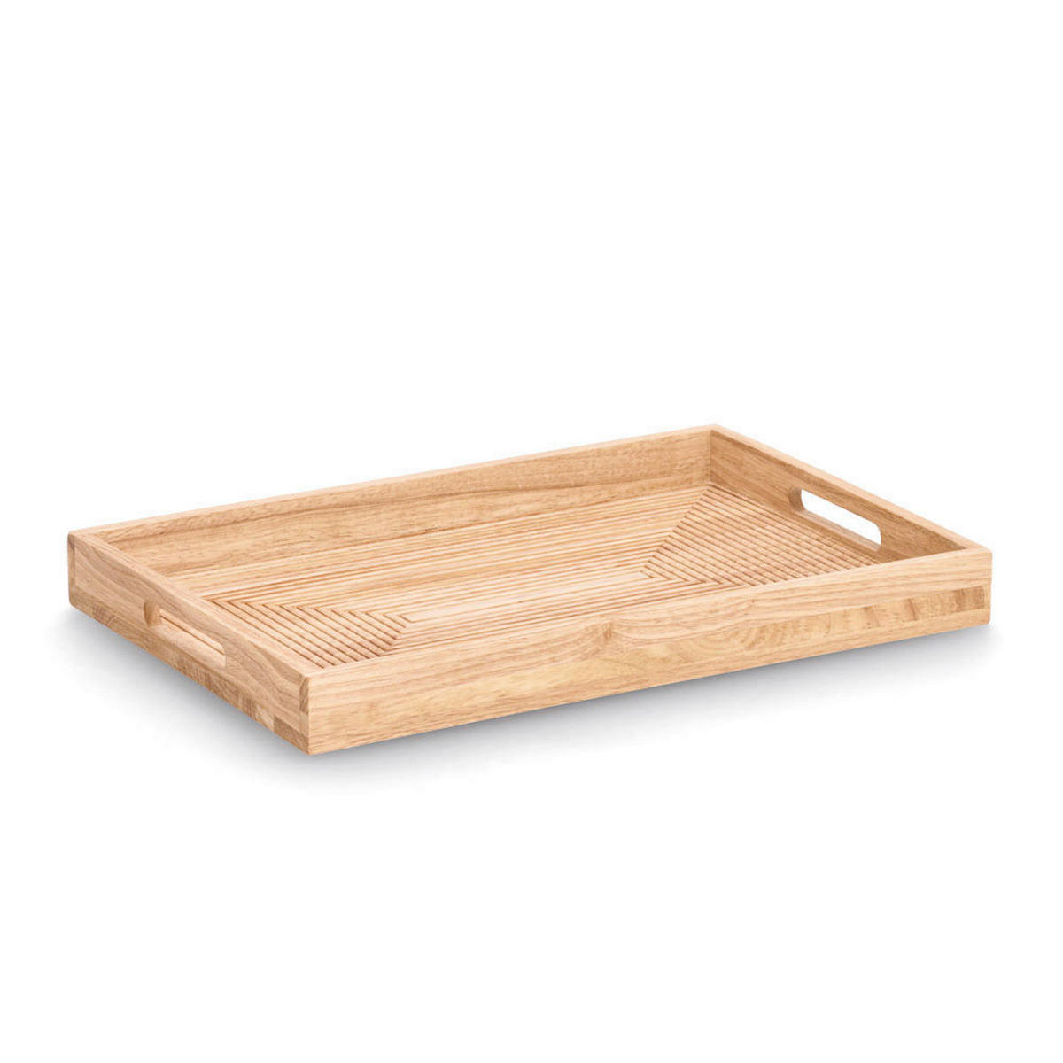 Zeller Serviertablett natur Holz B/H/L: ca. 305x45x457 cm Tablett_Stripes - natur (457,00/305,00/45,00cm) - Zeller