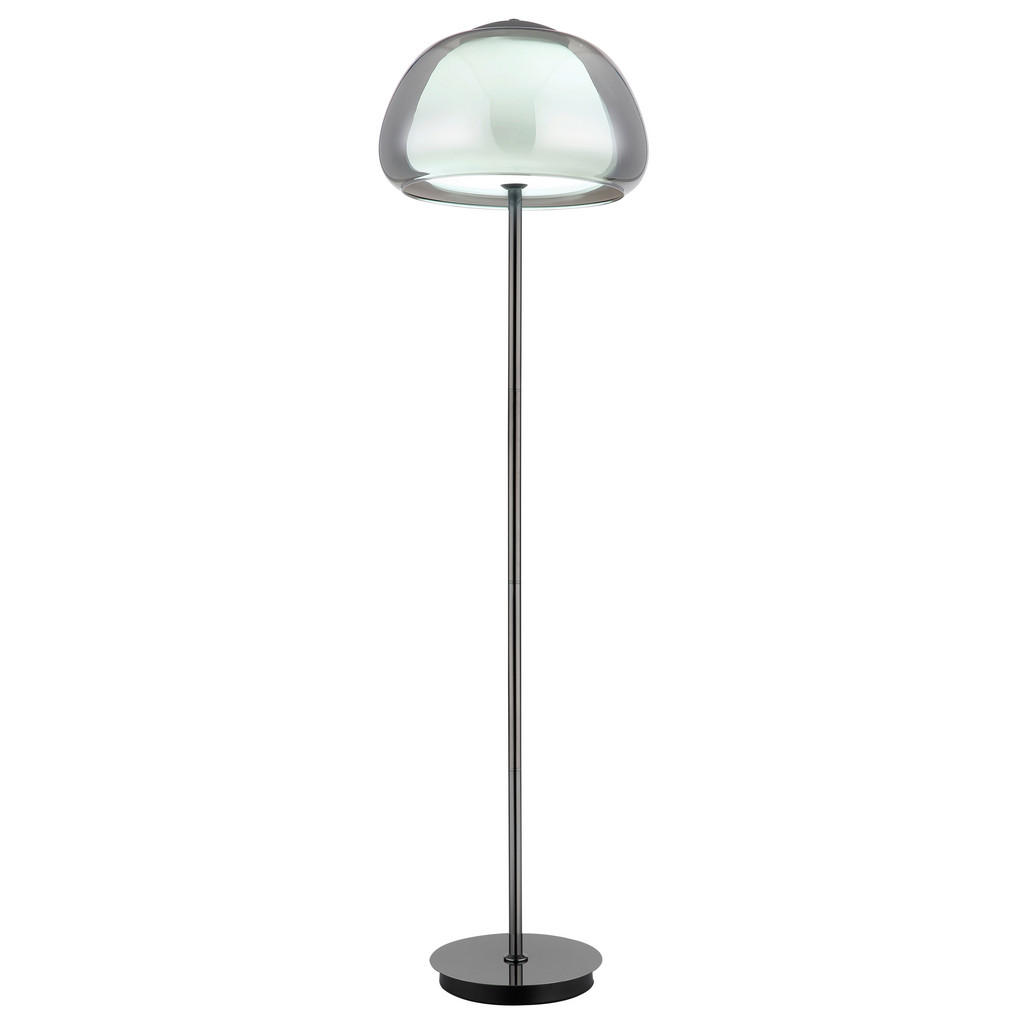 Thumbnail - GLOBO Stehleuchte Chrom schwarz Metall Glas B/H/L: ca. 44x37x44 cm