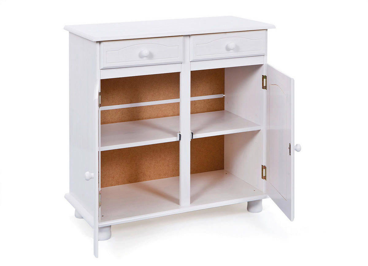 Kommode Lovi weiß lackiert B/H/T: ca. 88x87x43 cm Lovi - weiß (88,00/87,00/43,00cm) - Inter Link