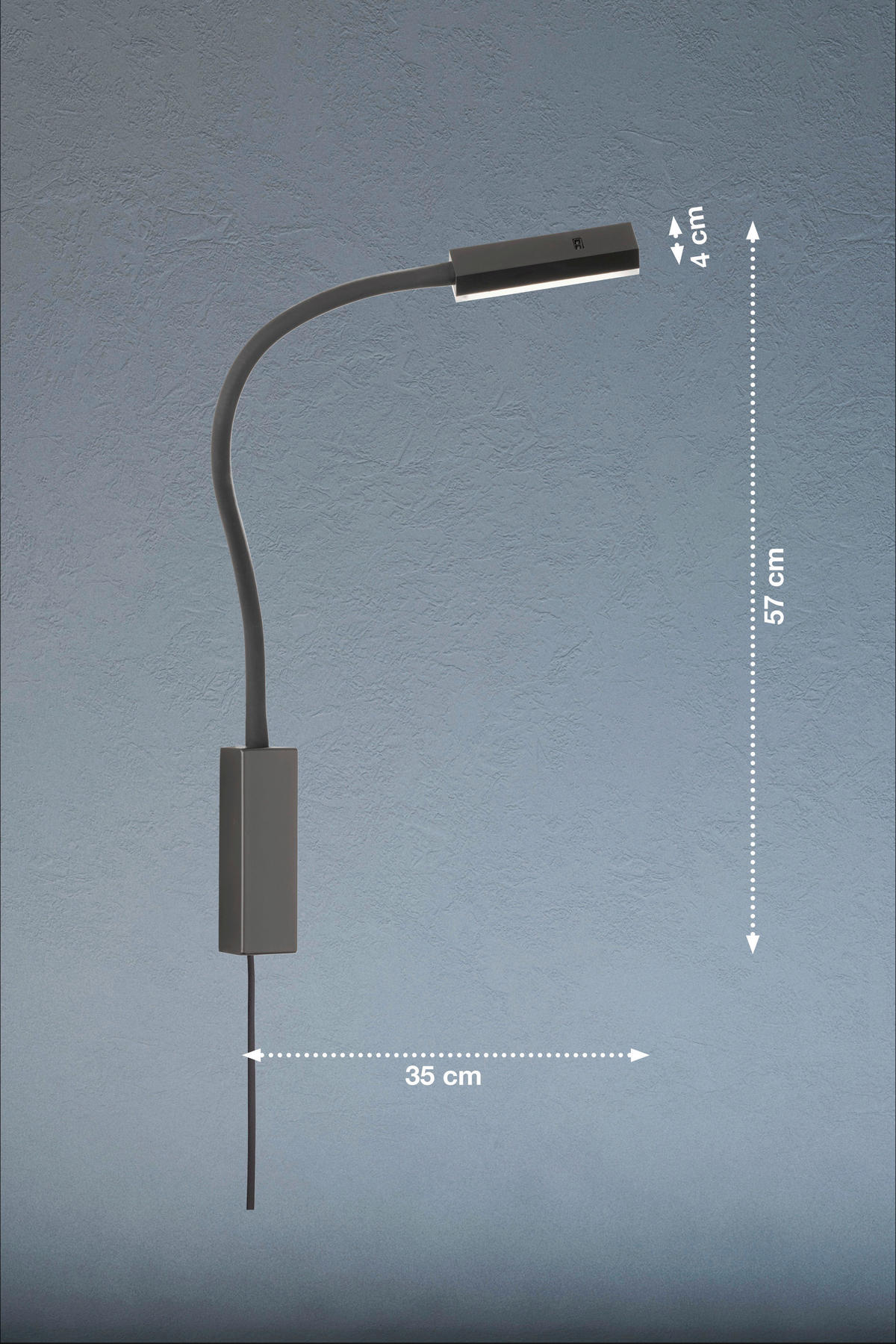 Fischer & Honsel LED-Wandspot 30167 schwarz Metall Acryl B/H/T: ca. 4x57x4 cm 1 Brennstellen Raik - schwarz (4,00/57,00/4,00cm) - Fischer & Honsel