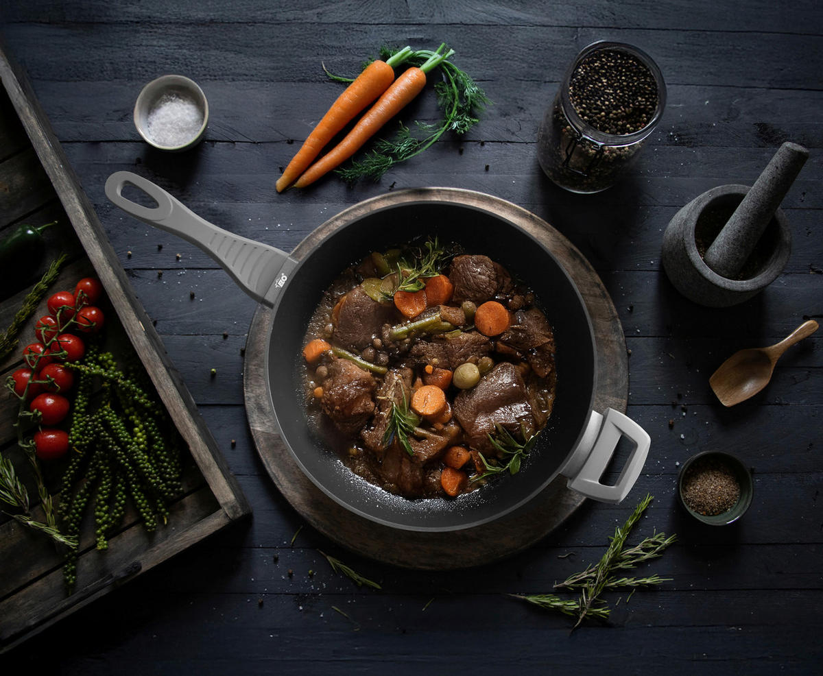 ELO Pfanne grau Aluguss D: ca. 28 cm Schmorpfanne_Elo - grau (28,00cm) - ELO