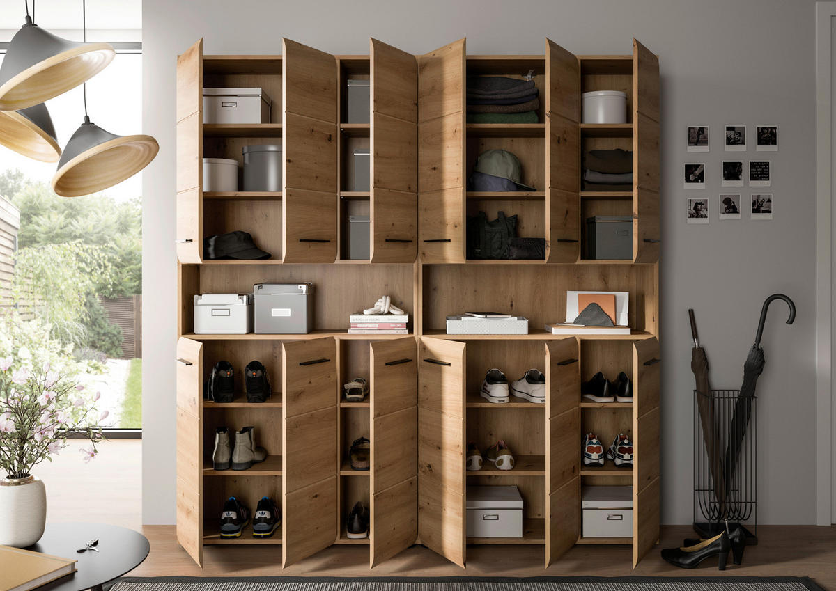 Badezimmer-Set Ice Artisan Oak Nachbildung B/H/T: ca. 180x185x30 cm Ice - (180,00/185,00/30,00cm) - xonox.home