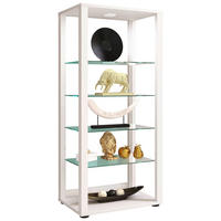 Standvitrine Glasol weiß Holzwerkstoff Glas B/H/T: ca. 52x118x35 cm Glasol - weiß (52,00/118,00/35,00cm) - VCM Möbel