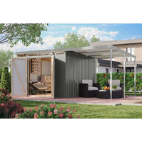Karibu Gartenhaus Indra 3,5 grau B/H/T: ca. 289x213x289 cm Indra 3,5 - grau (289,00/213,00/289,00cm) - Karibu