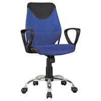 Drehstuhl blau Stoff Kinderschreibtischstuhl TERNI - blau (60,00/101,00/60,00cm) - Amstyle