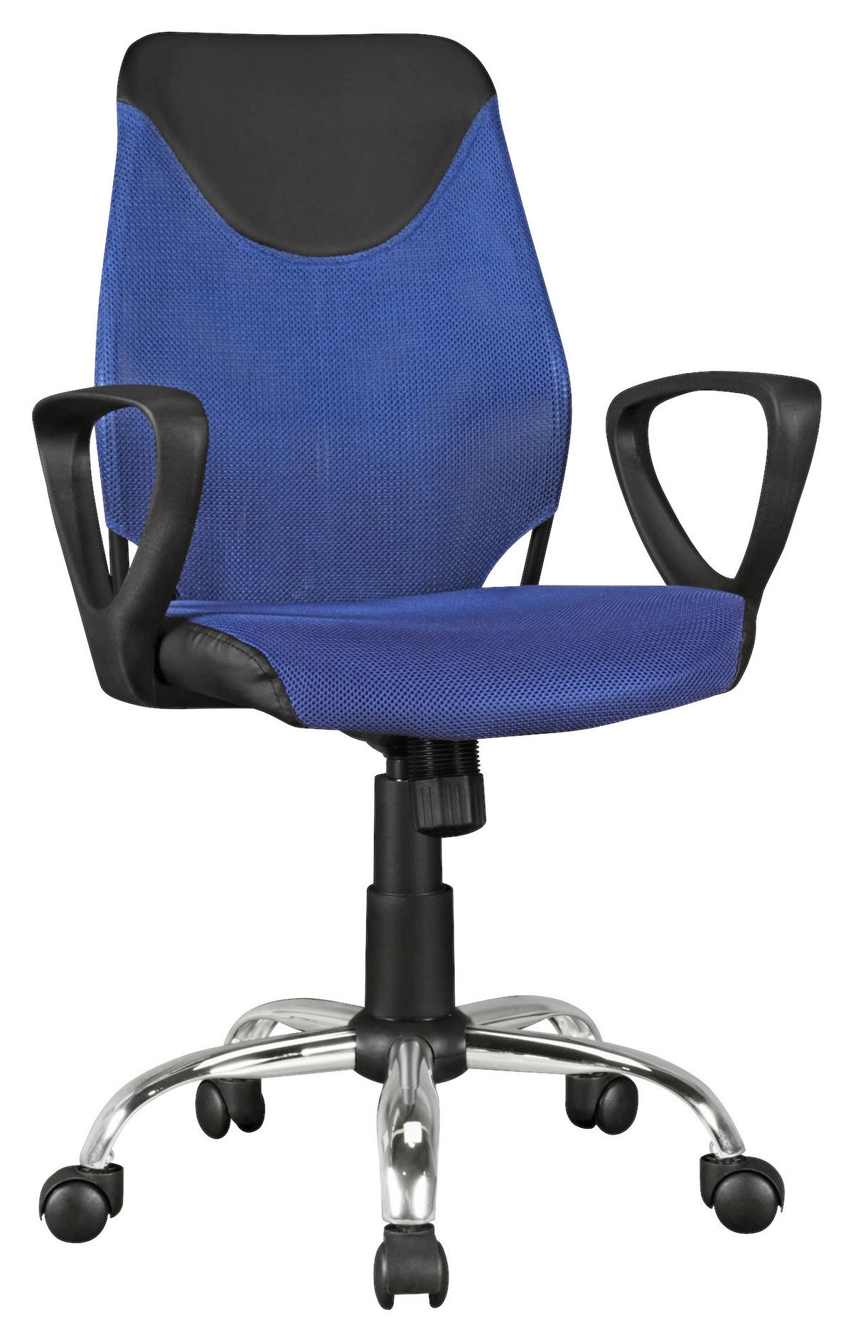 Drehstuhl blau Stoff Kinderschreibtischstuhl TERNI - blau (60,00/101,00/60,00cm) - Amstyle