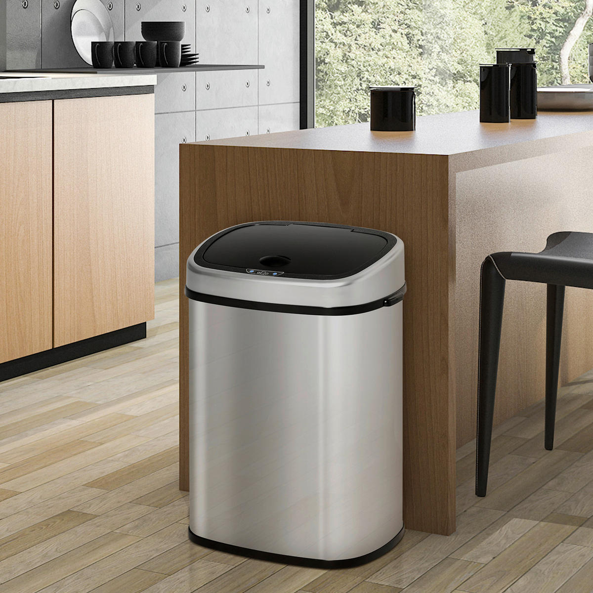 HOMCOM Kücheneimer silber B/H/L: ca. 29,5x57x40,5 cm Kücheneimer - silber (40,50/29,50/57,00cm) - HOMCOM