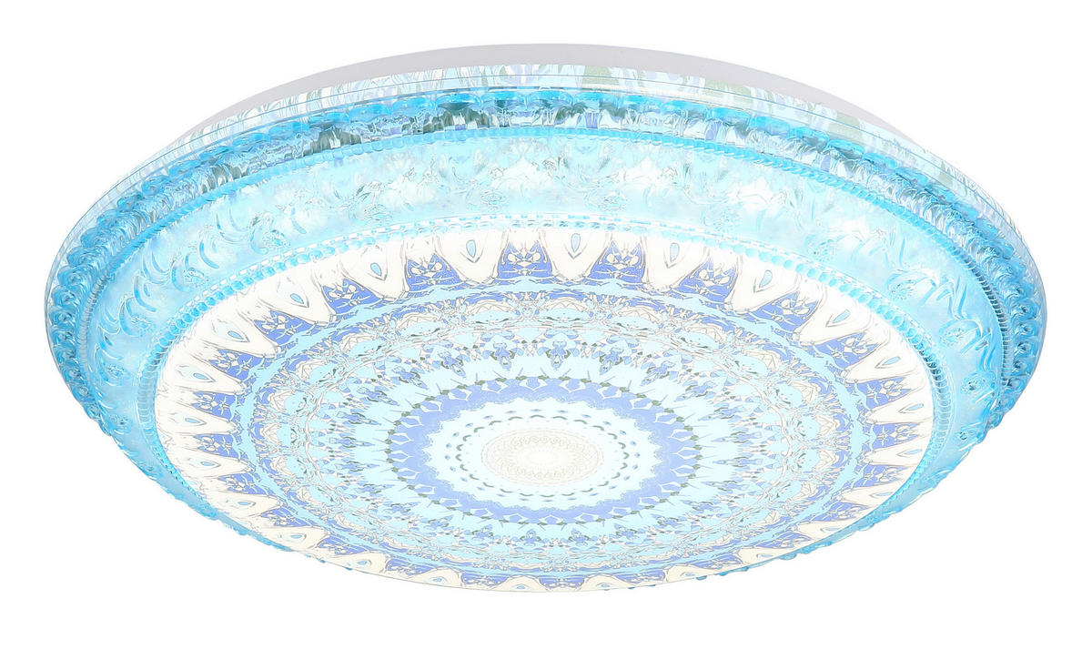 LED-Deckenleuchte blau Metall Kunststoff H/D: ca. 8,5x39 cm LED-Deckenleuchte_Lazaro - blau (39,00/8,50cm)