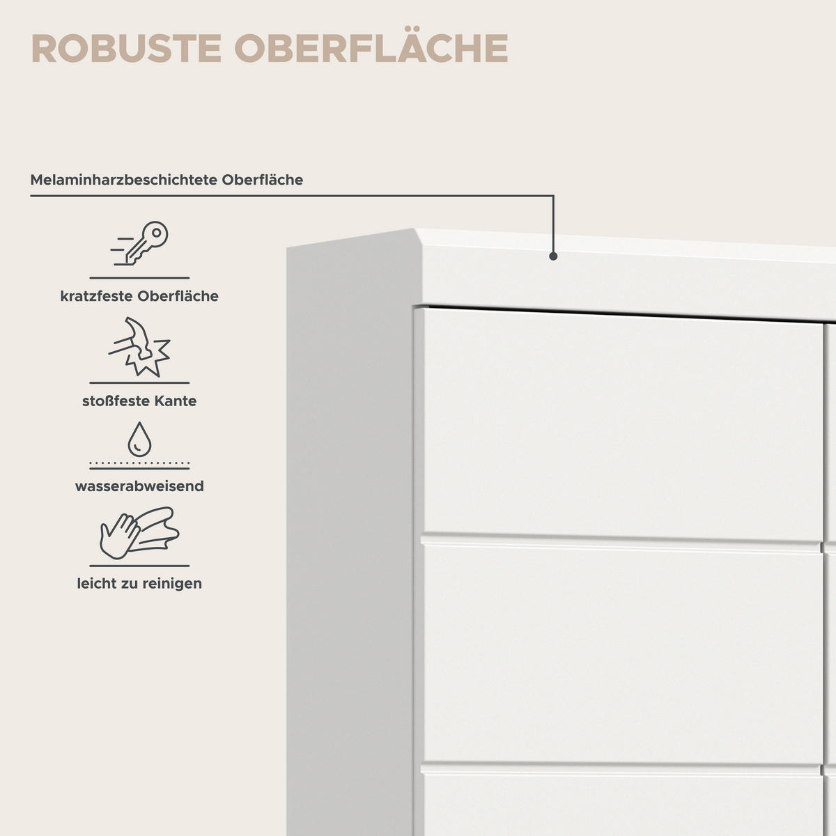 Badhängeschrank Scout weiß weiß Hochglanz B/H/T: ca. 74x79x24 cm Scout - weiß (74,00/79,00/24,00cm) - xonox.home