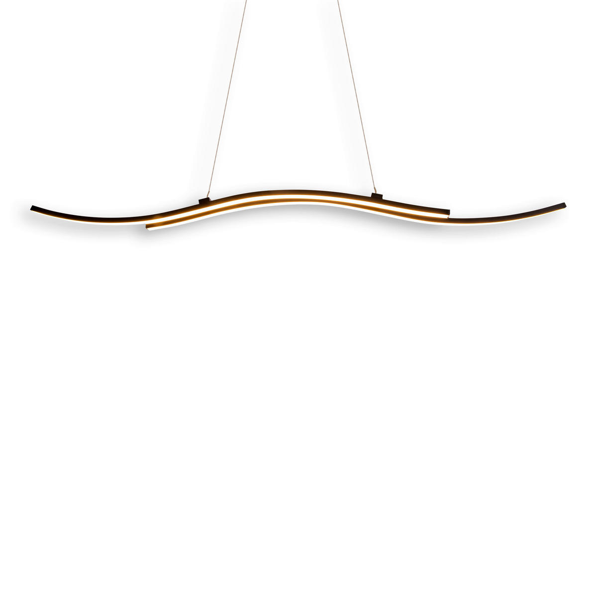 Näve Leuchten Pendelleuchte 7091722 schwarz Kunststoff Metall B/H/T: ca. 8,5x110x96 cm null 2 Brennstellen Onda - schwarz (8,50/110,00/96,00cm) - Näve Leuchten