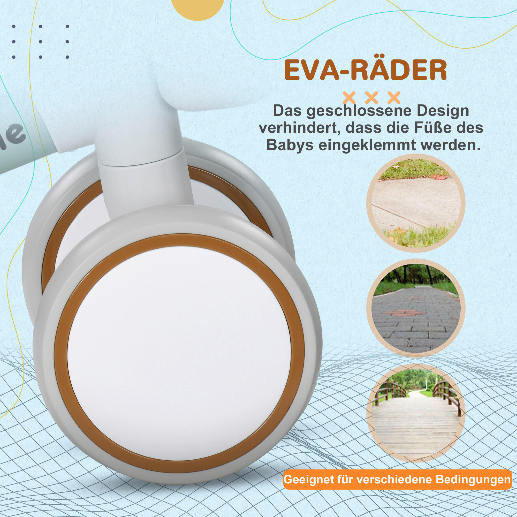 Thumbnail - AIYAPLAY Kinderlaufrad weiß B/H/L: ca. 27x39x56 cm