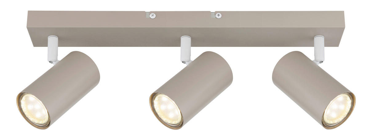GLOBO Spot sand weiß Metall B/H/L: ca. 41x6x12 cm GU10 3 Brennstellen Spot_Robby_3 - sand/weiß (12,00/41,00/6,00cm) - GLOBO
