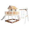 AXI Spielhaus Liam braun B/H/L: ca. 541x291x277 cm Liam - braun/weiß (277,00/541,00/291,00cm) - AXI