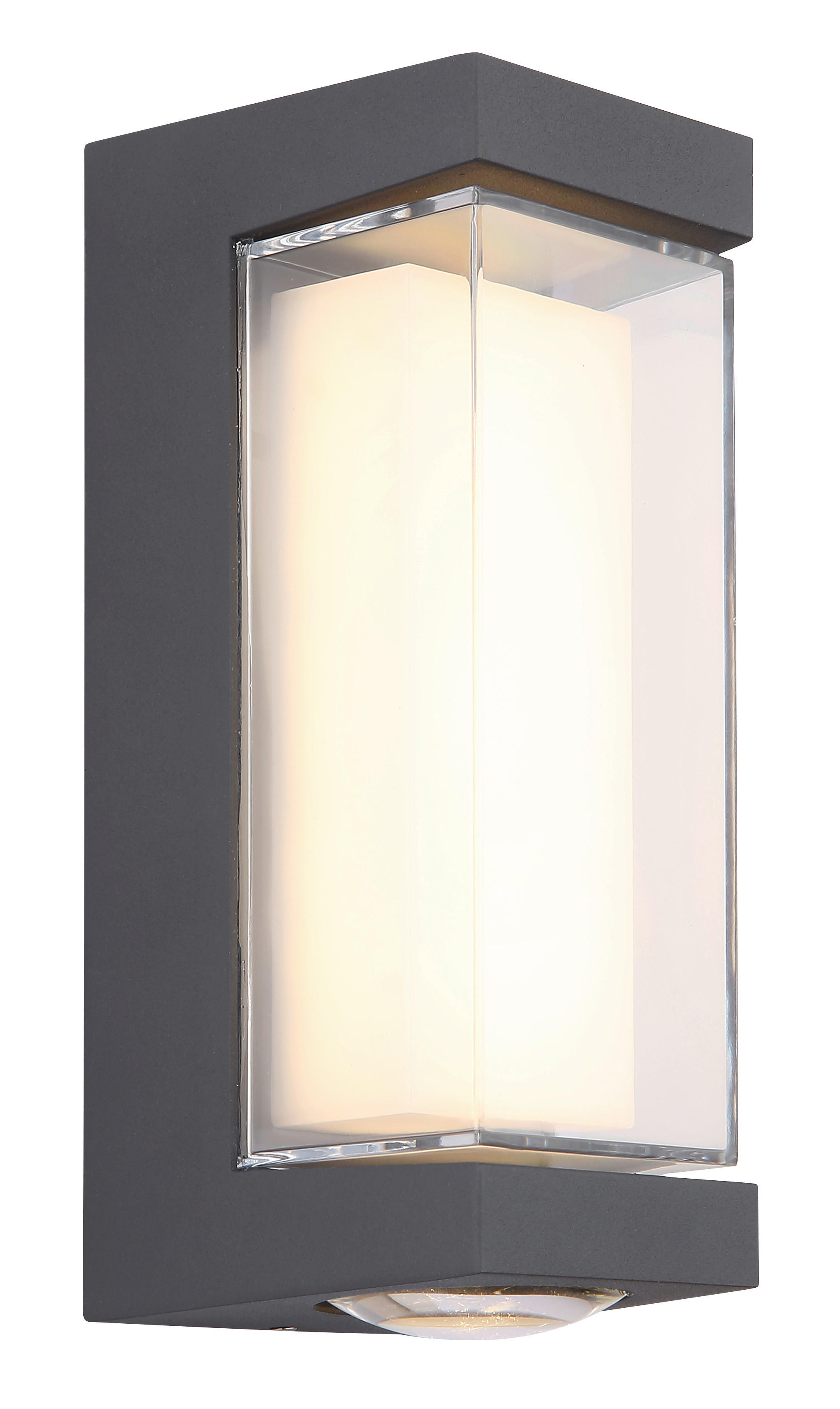 LED-Außenleuchte Opal anthrazit B/H: ca. 7,5x18,7 cm PLIXON - Opal/anthrazit (7,50/18,70cm) - GLOBO