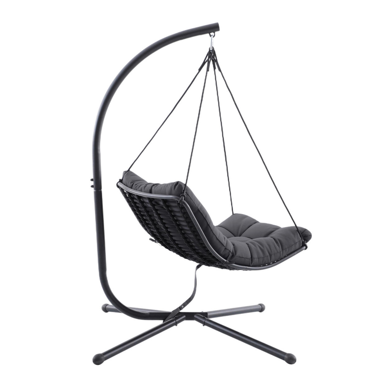 POCOline Gartenstuhl dunkelgrau Stahl Hängesessel - dunkelgrau - POCOline