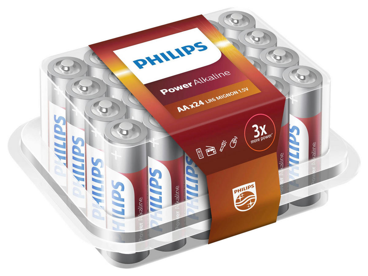 Philips Batterie-Set Batterie_AA_Power_Alkaline_24er - Philips