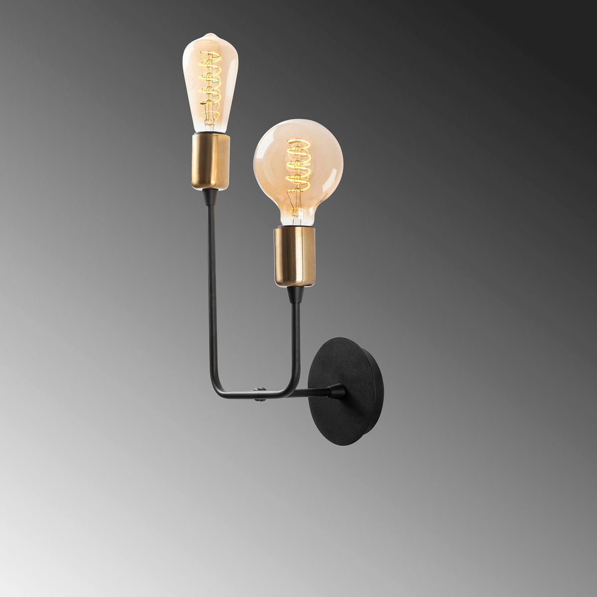 Opviq Wandleuchte schwarz Eisen B/H/L: ca. 16x36x21 cm E27 1 Brennstellen Dolma - schwarz (21,00/16,00/36,00cm) - Opviq