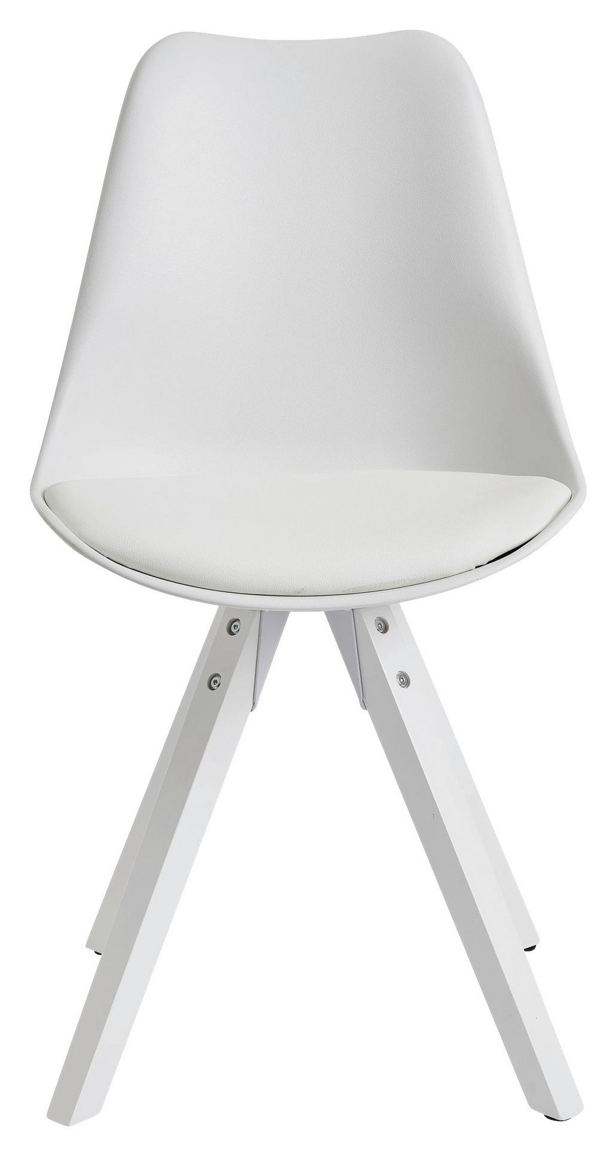 Stuhl 2er-Set. weiß B/H/T: ca. 49x87x52 cm 2er-Set. - weiß (49,00/87,00/52,00cm) - Wohnling