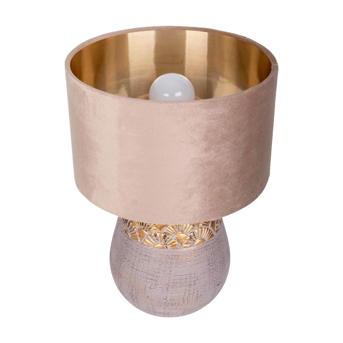Näve Leuchten Tischleuchte beige Keramik B/H/T/D: ca. 26x39x26x26 cm E27 1 Brennstellen BRONCO - beige (26,00/39,00/26,00cm) - Näve Leuchten