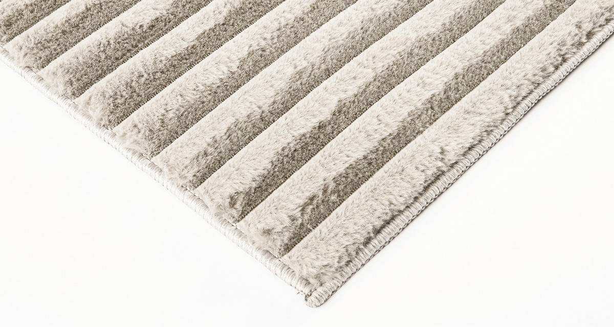 Fellimitat Stripy beige-grau B/L: ca. 80x140 cm Stripy - beige-grau (80,00/140,00cm)