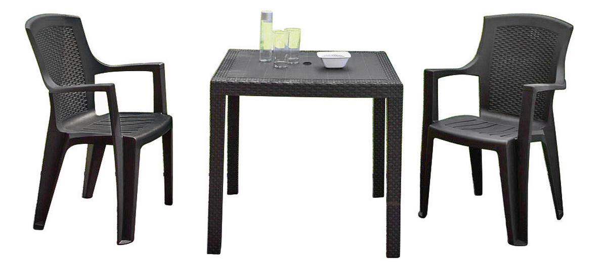 Gartensitzgruppe Eden + King anthrazit Kunststoff Eden + King - anthrazit