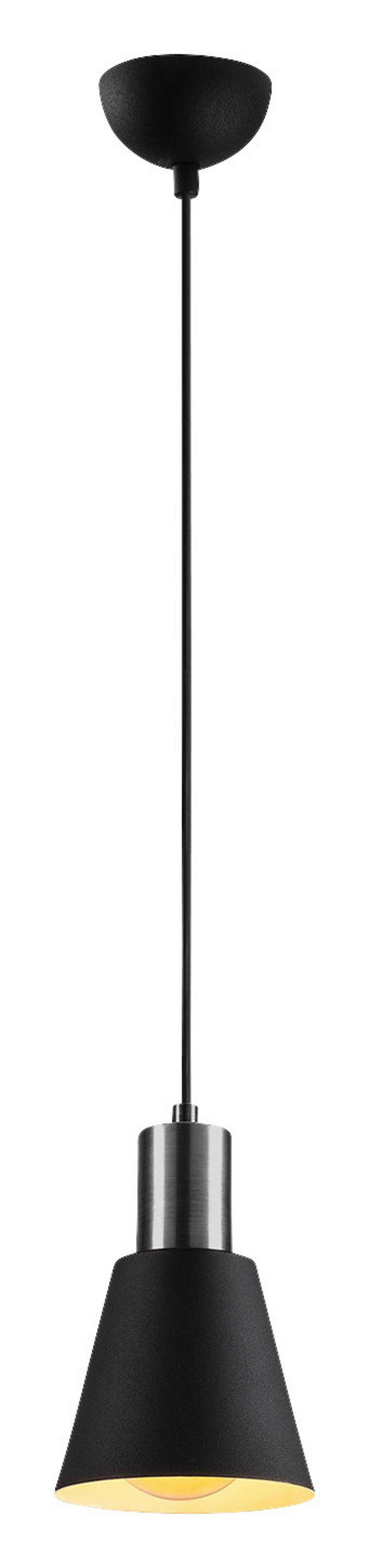 Opviq Pendelleuchte Kem schwarz nickel Eisen B/H/T/L/D: ca. 14x114x14x14x14 cm E27 1 Brennstellen Kem - nickel/schwarz (14,00/14,00/114,00cm) - Opviq