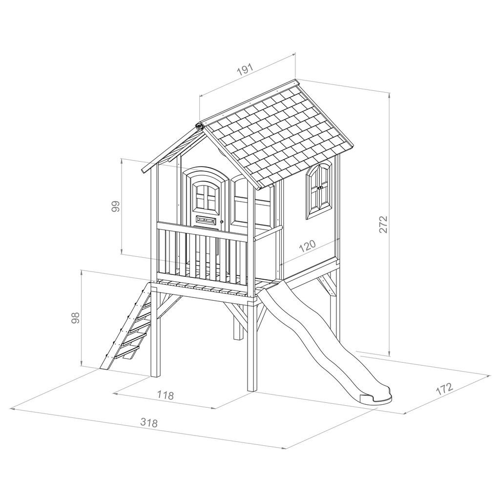 AXI Spielhaus Laura braun B/H/L: ca. 318... AXI Spielhaus Laura braun B/H/L: ca. 318...