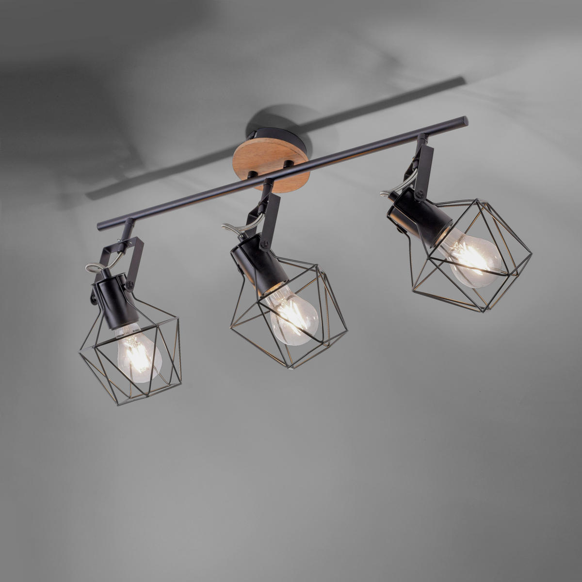 Just Light Spotbalken 15673-78 Eisen B/H/L: ca. 28x31x83 cm E27 3 Brennstellen Spotbalken_3flg.Jaro - (83,00/28,00/31,00cm) - Just Light