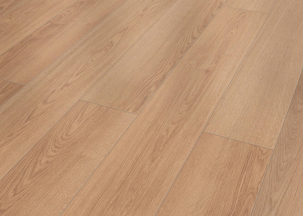 Laminatboden Eiche natur ca. 2,245 m² im Paket  B/L: ca. 19,4x128,6 cm pro Paket Eiche natur ca. 2,245 m² im Paket - natur (19,40/128,60cm)