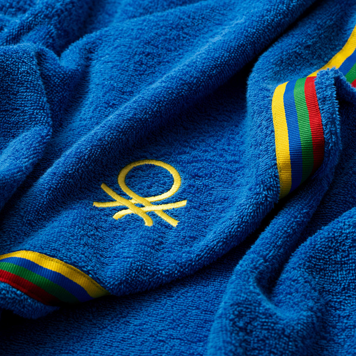Kinder-Badeponcho blau Baumwolle B/L: ca. 65x65 cm Kinder-Badeponcho - blau (65,00/65,00cm) - BENETTON