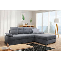 Ecksofa Noel hellgrau B/H/T: ca. 274x90x168 cm Noel - hellgrau/schwarz (274,00/90,00/168,00cm)