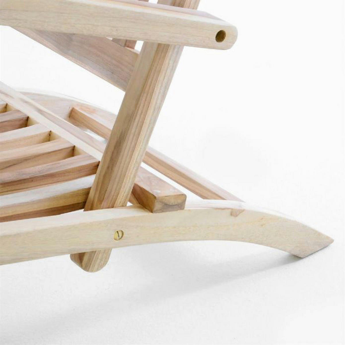 VCM Gartenliege braun Teakholz B/H/T: ca. 60x90x160 cm Gartenliege - braun (60,00/90,00/160,00cm) - VCM