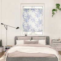 Spannplissee Blueprint Palms blau B/L: ca. 45x130 cm Blueprint Palms - blau (45,00/130,00cm) - LICHTBLICK
