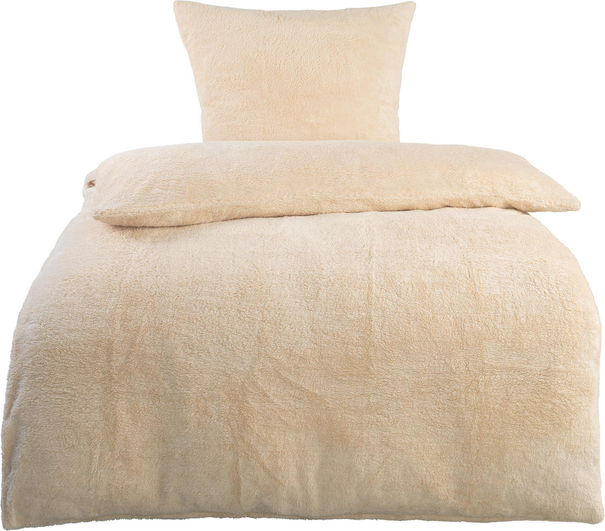 Microfaser Bettwäsche Teddy-Fleece Bettwäsche_Microfaser-Teddy-Flausch - sand (135,00/200,00cm)