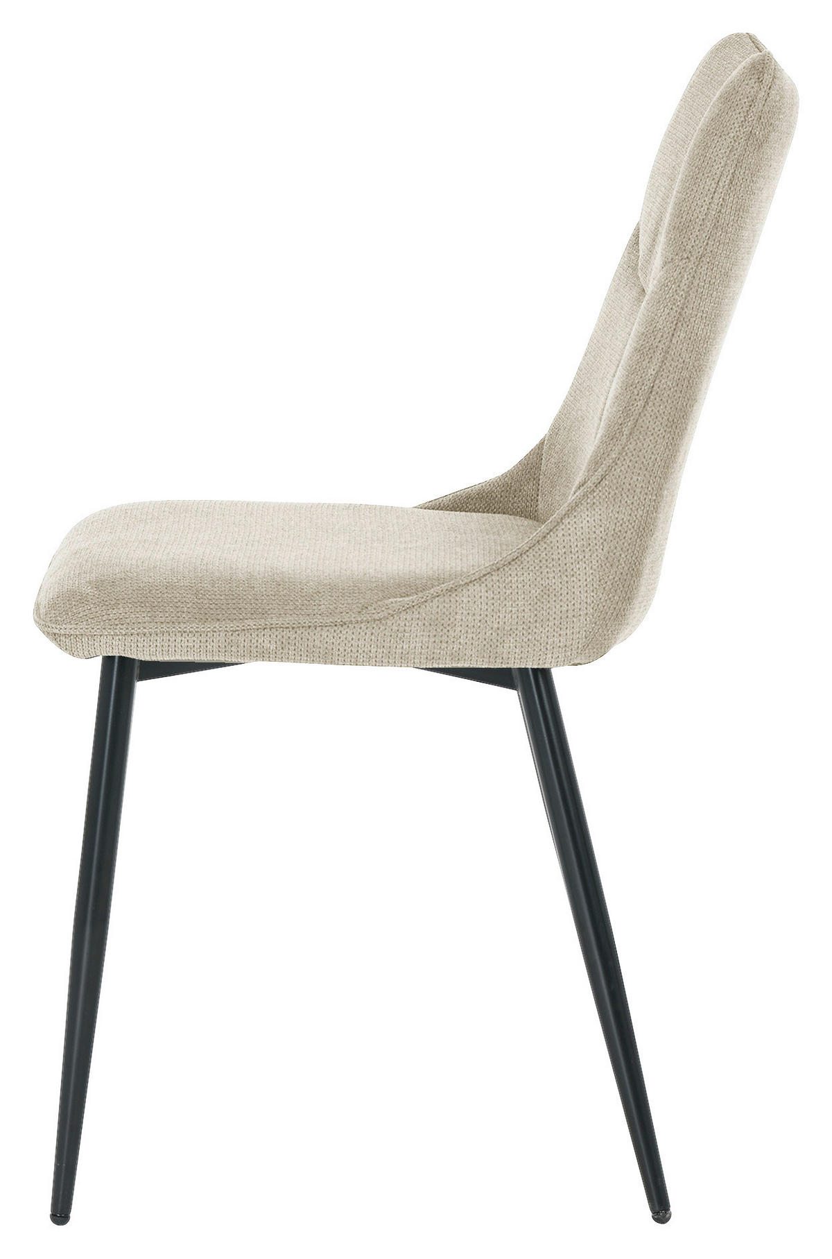 Stuhl CARLO 2er-Set. taupe Webstoff B/H/T: ca. 59x88x47 cm CARLO 2er-Set. - schwarz/taupe (59,00/88,00/47,00cm) - byLIVING