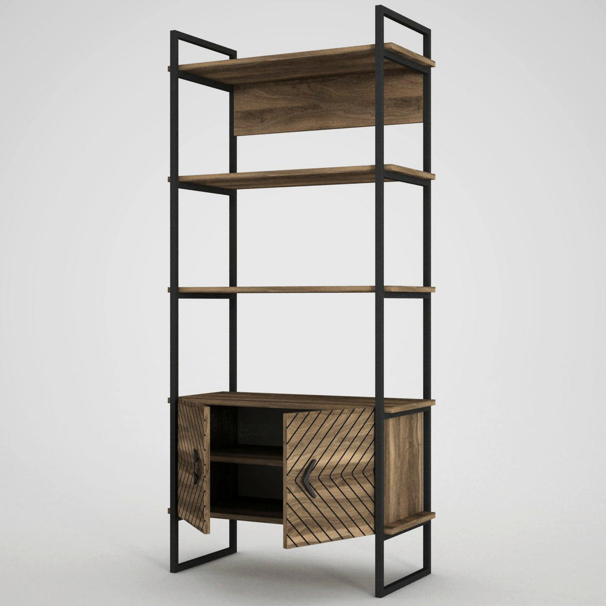 Regal Scala walnuss Nachbildung B/H/T: ca. 90x180x35 cm Scala - walnuss (90,00/180,00/35,00cm) - moebel17