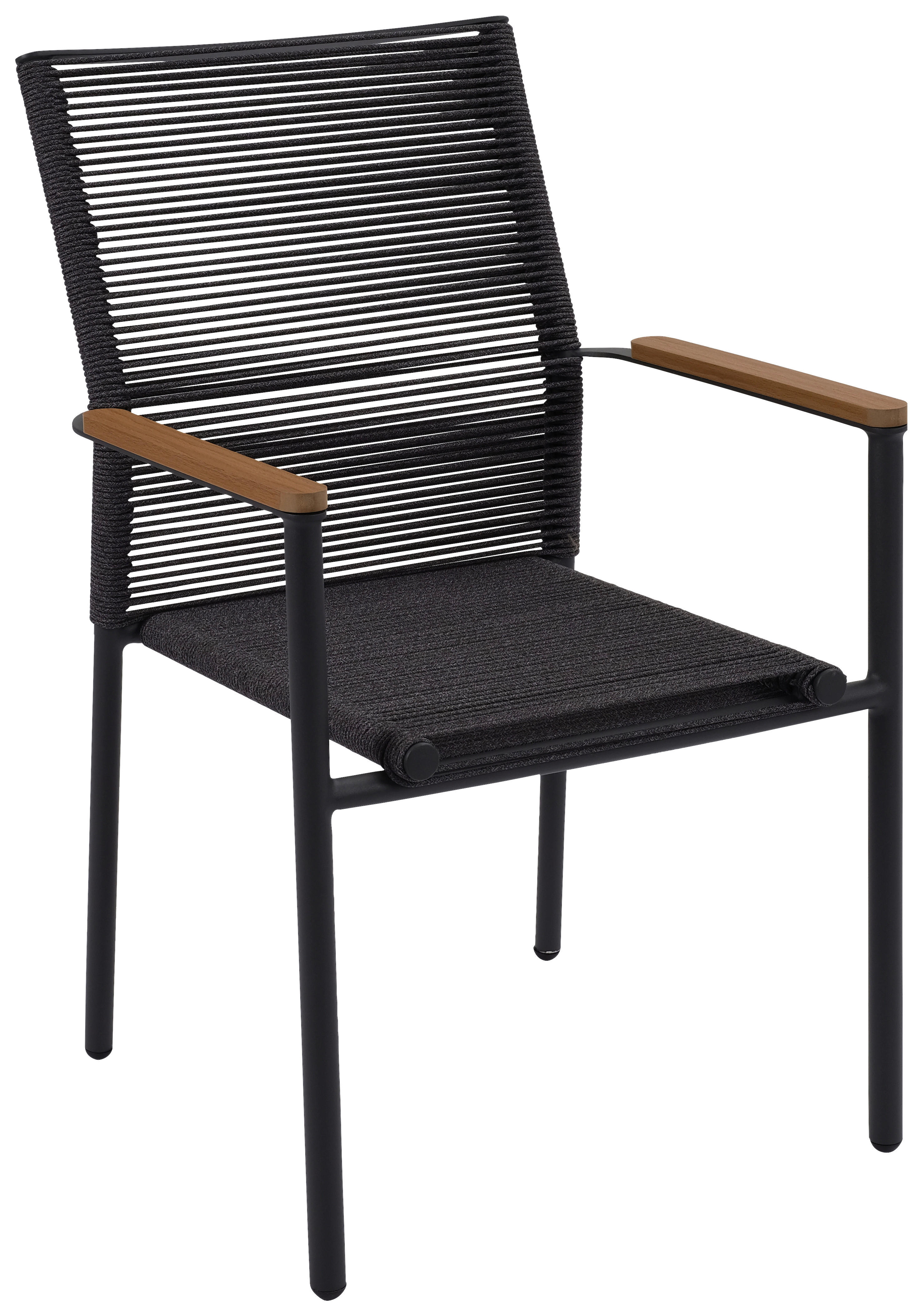 POCOline Gartenstuhl Turin dunkelgrau Webstoff B/H/L: ca. 60x87x56 cm Turin - dunkelgrau/anthrazit (56,00/60,00/87,00cm) - POCOline