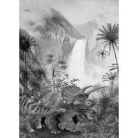 Komar Fototapete Jurassic Waterfall Dinos B/L: ca. 200x280 cm Jurassic Waterfall - (200,00/280,00cm) - Komar