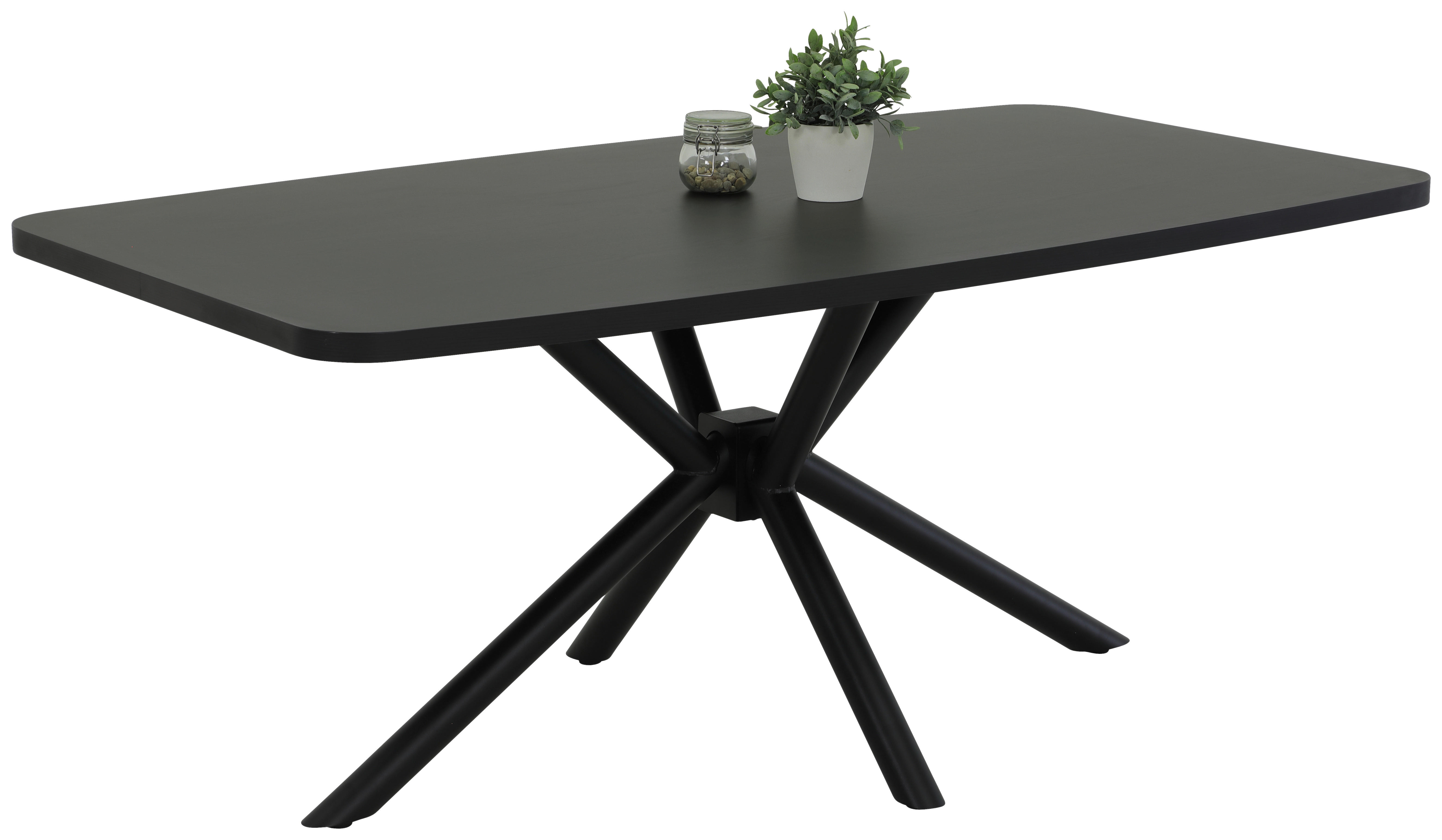Esstisch Jana II schwarz B/H/T: ca. 180x76x100 cm Jana II - schwarz (180,00/76,00/100,00cm) - Hela