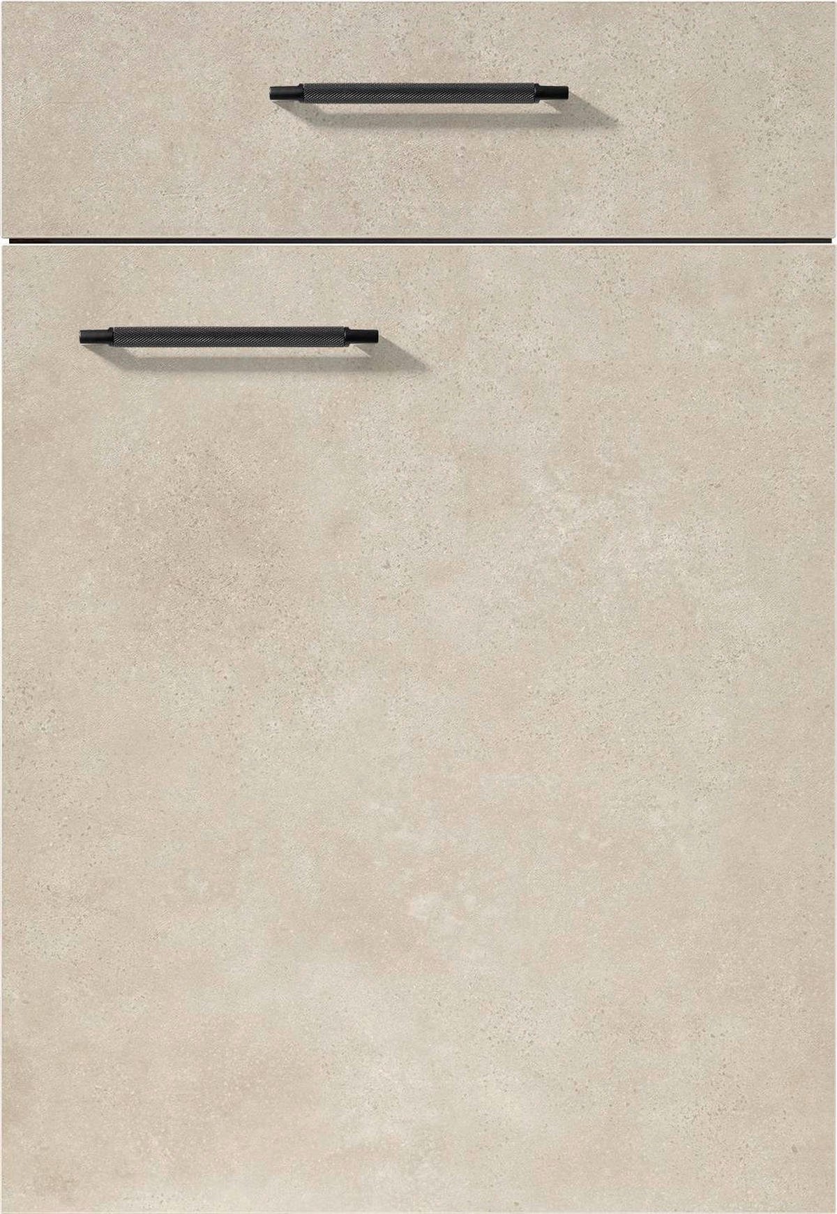 nobilia Winkelküche Riva Weißbeton Nachbildung B/T/L: ca. 275x60x175 cm Riva - schwarz/Weißbeton (275,00/175,00cm) - nobilia