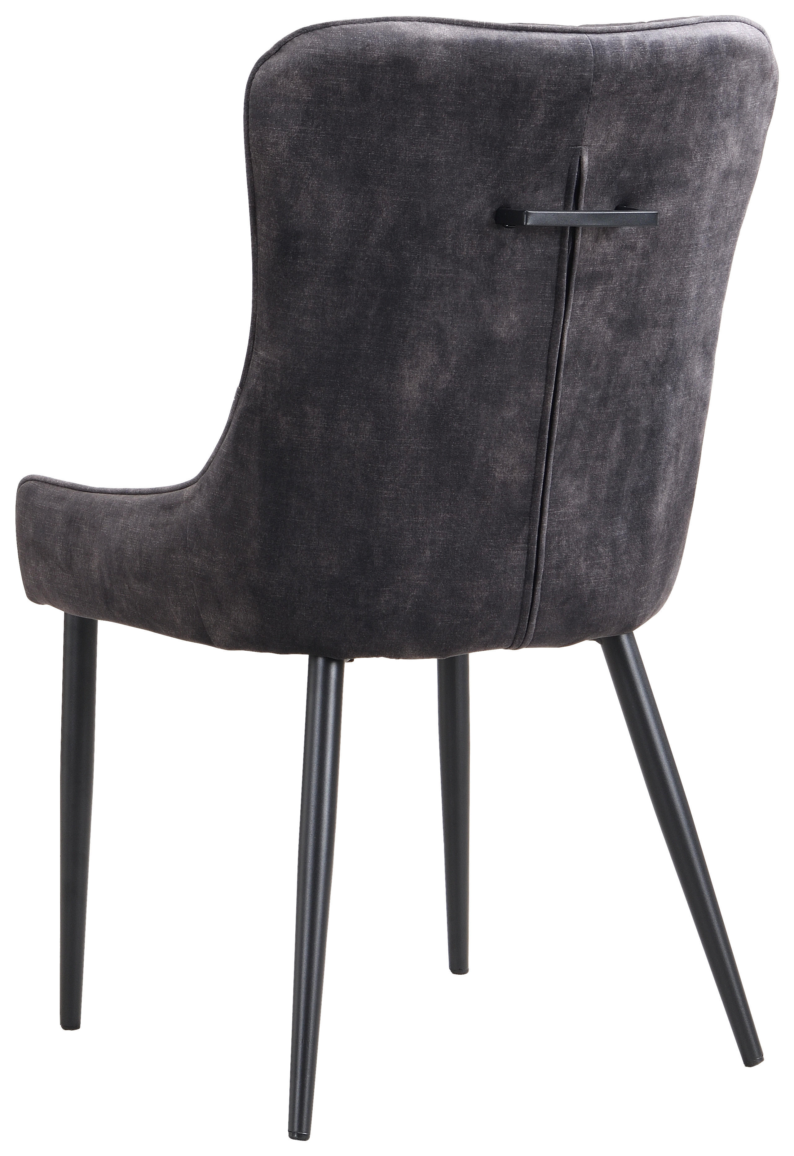 Stuhl Jackson anthrazit Samtoptik B/H/T: ca. 51x95x60 cm Jackson - schwarz/anthrazit (51,00/95,00/60,00cm)