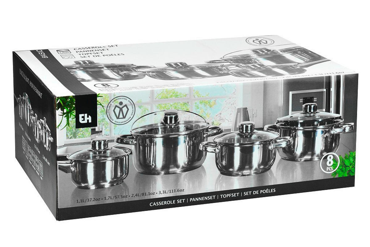 Topfset silber Edelstahl Topfset_4tlg. - silber