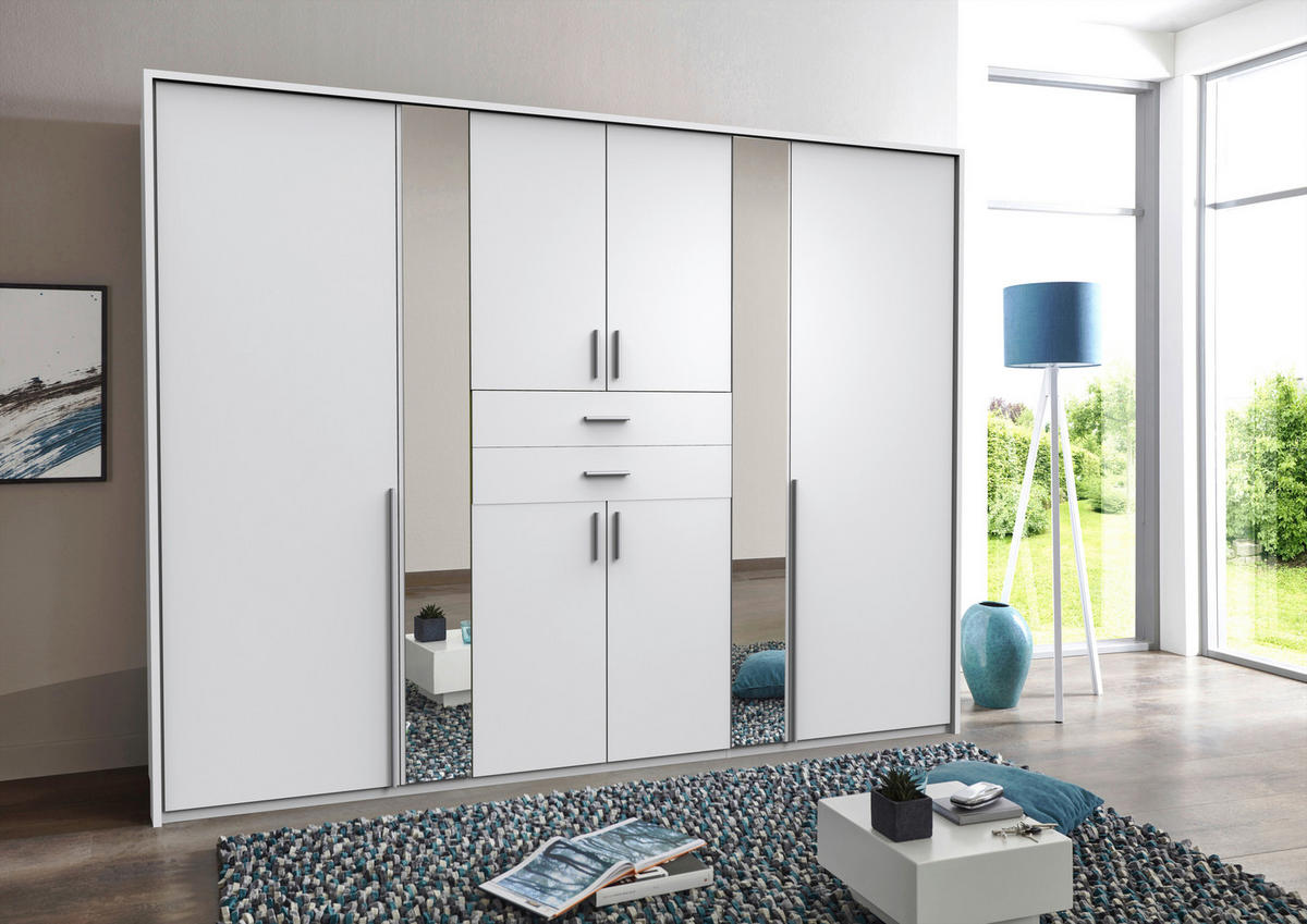 Kleiderschrank Vanea weiß B/H/T: ca. 270x210x58 cm Vanea - weiß (270,00/210,00/58,00cm)