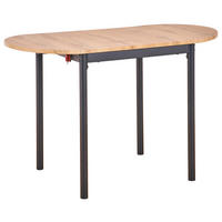 Eiche schwarz Wildeiche B/H/T: ca. 115x74x61 cm Lisa_Küchentisch_JX-18A603 - Eiche/schwarz (115,00/74,00/61,00cm)