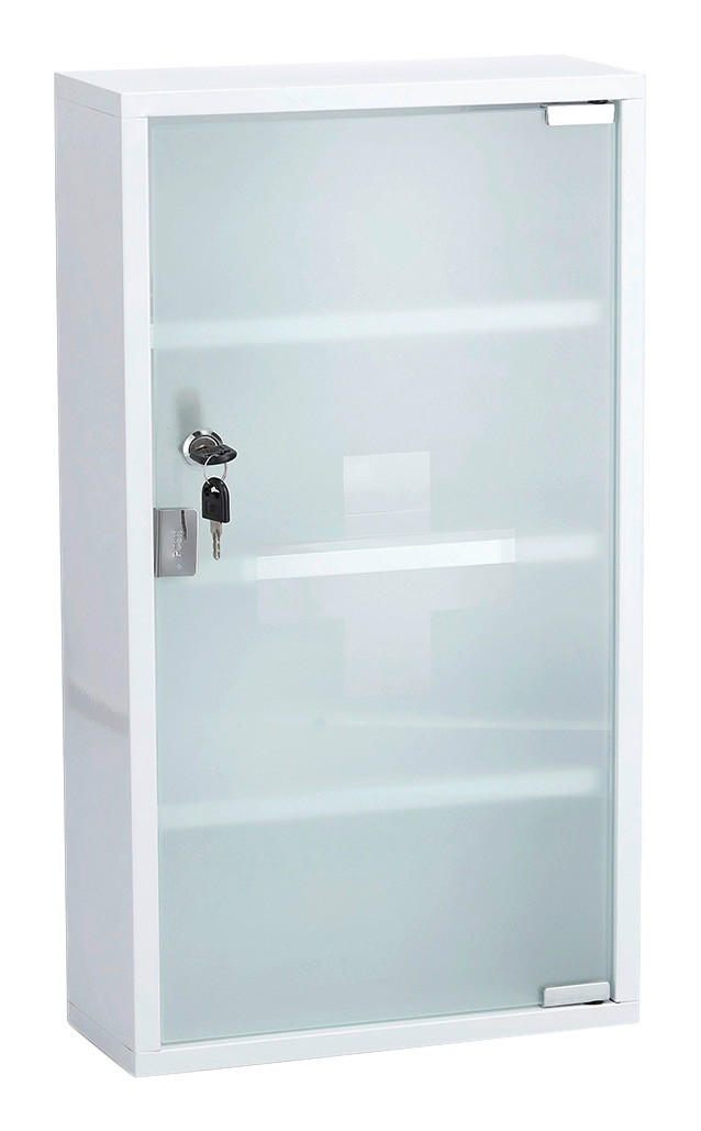 Zeller Medizinschrank weiß Metall B/H/L: ca. 12x60x30 cm Medizinschrank - weiß (30,00/12,00/60,00cm) - Zeller