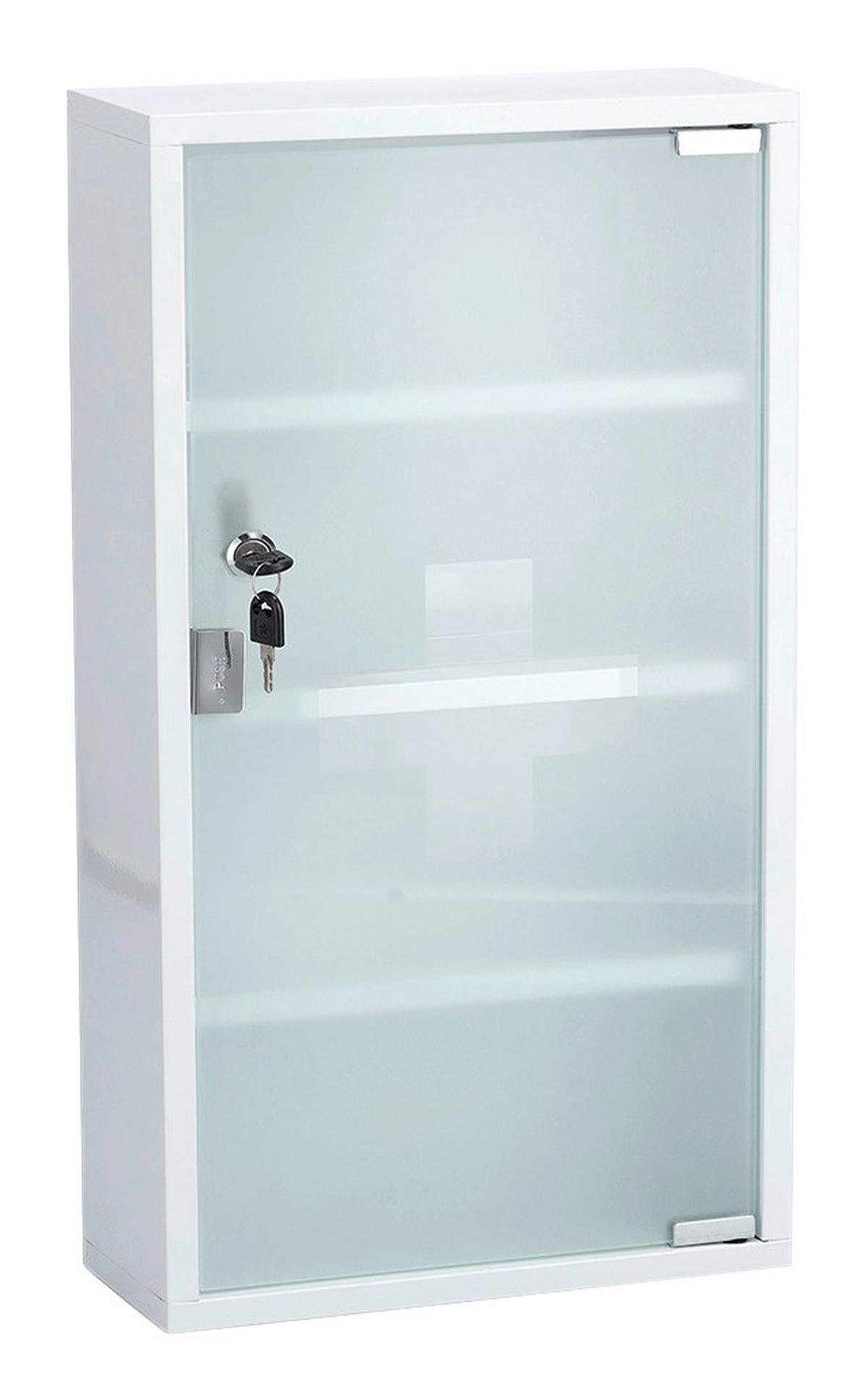 Zeller Medizinschrank weiß Metall B/H/L: ca. 12x60x30 cm Medizinschrank - weiß (30,00/12,00/60,00cm) - Zeller