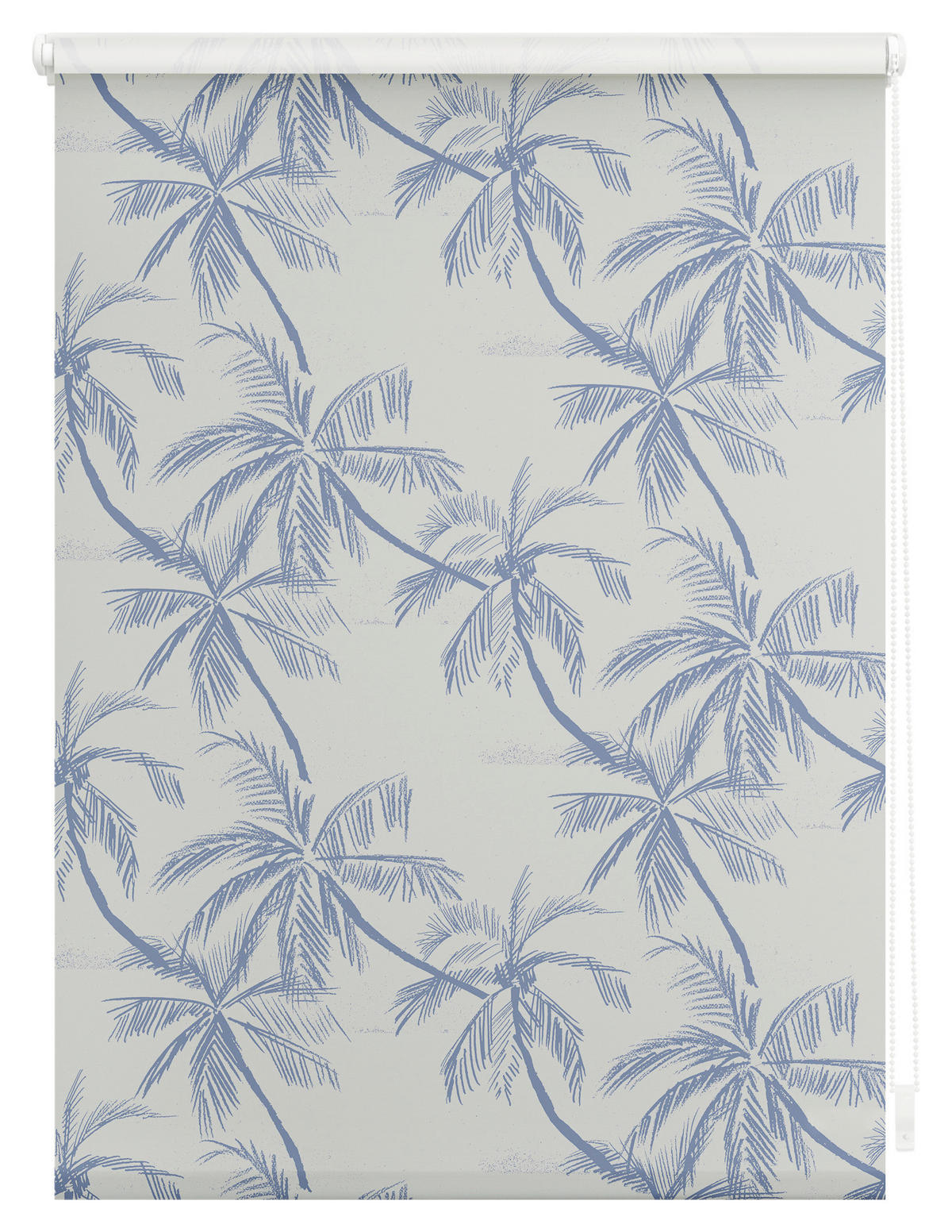 Rollo Blueprint Palms blau B/L: ca. 80x150 cm Blueprint Palms - blau (80,00/150,00cm) - LICHTBLICK