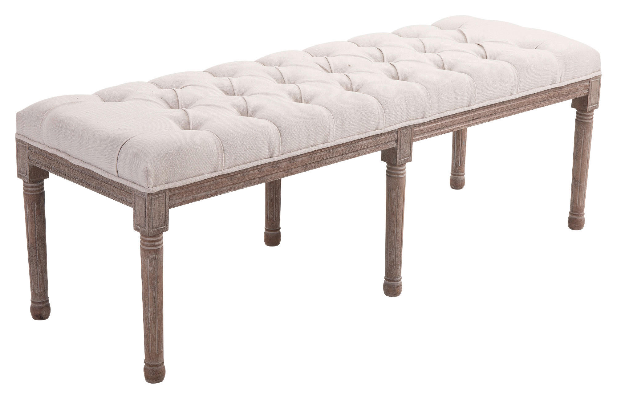 Polsterbank 831-227 beige B/H/T: ca. 142x51x47 cm 831-227 - braun/beige (142,00/51,00/47,00cm) - HOMCOM