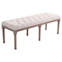 Polsterbank 831-227 beige B/H/T: ca. 142x51x47 cm 831-227 - braun/beige (142,00/51,00/47,00cm) - HOMCOM