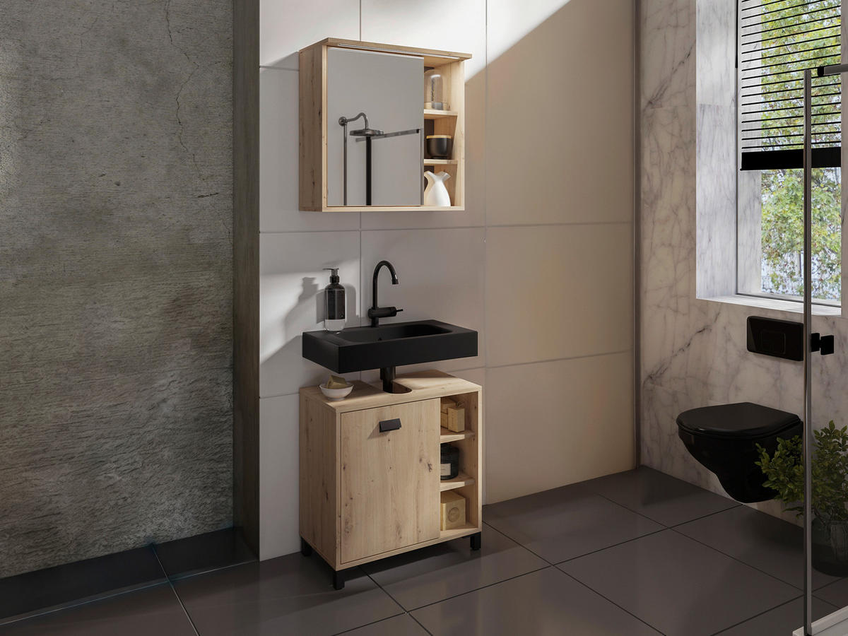 Badezimmer-Set WELLNESS, Set 2-tlg. Eiche WELLNESS, Set 2-tlg. - Eiche - byLIVING